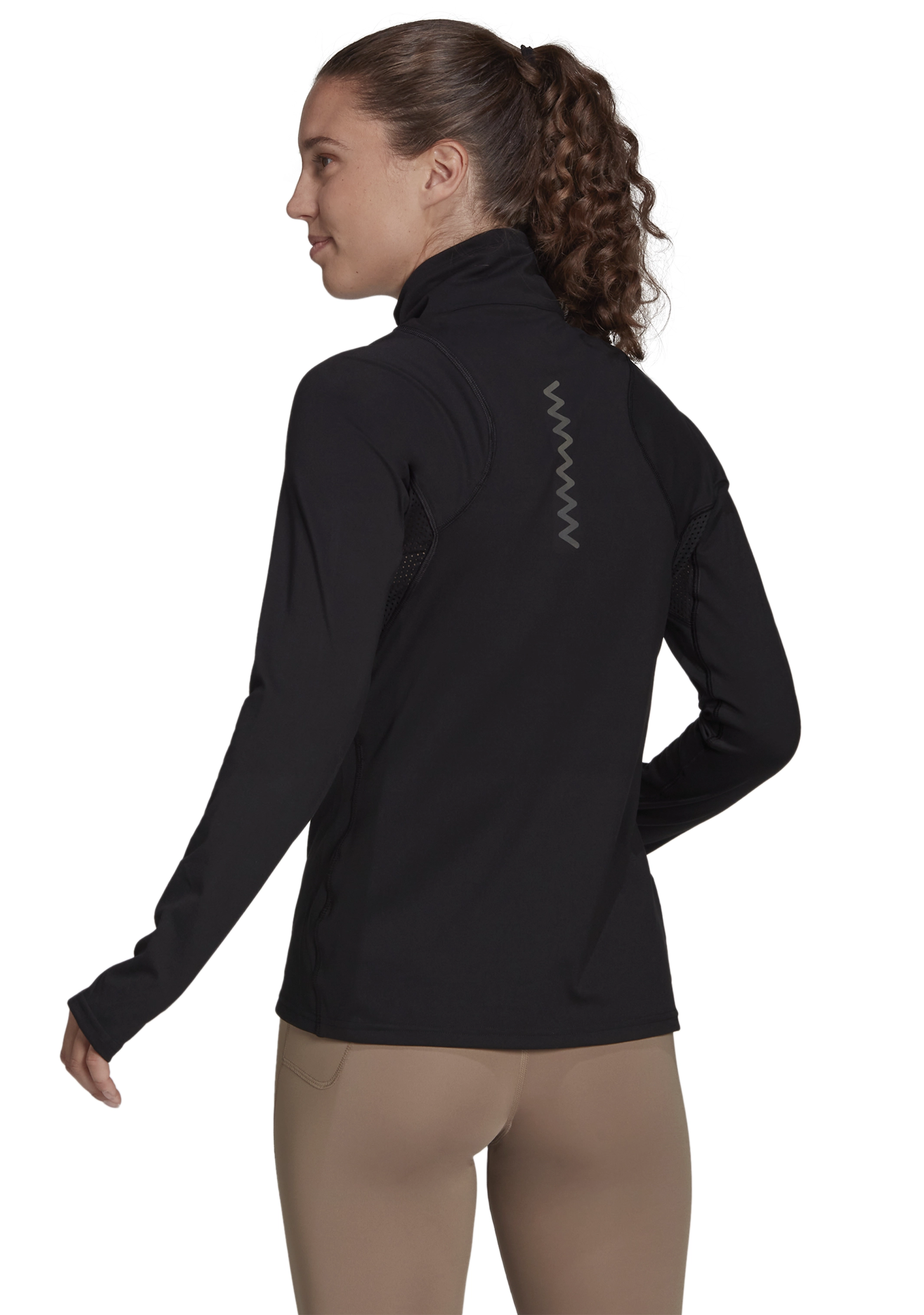 Adidas Womens Run Fast Half-Zip Long Sleeve Sweatshirt