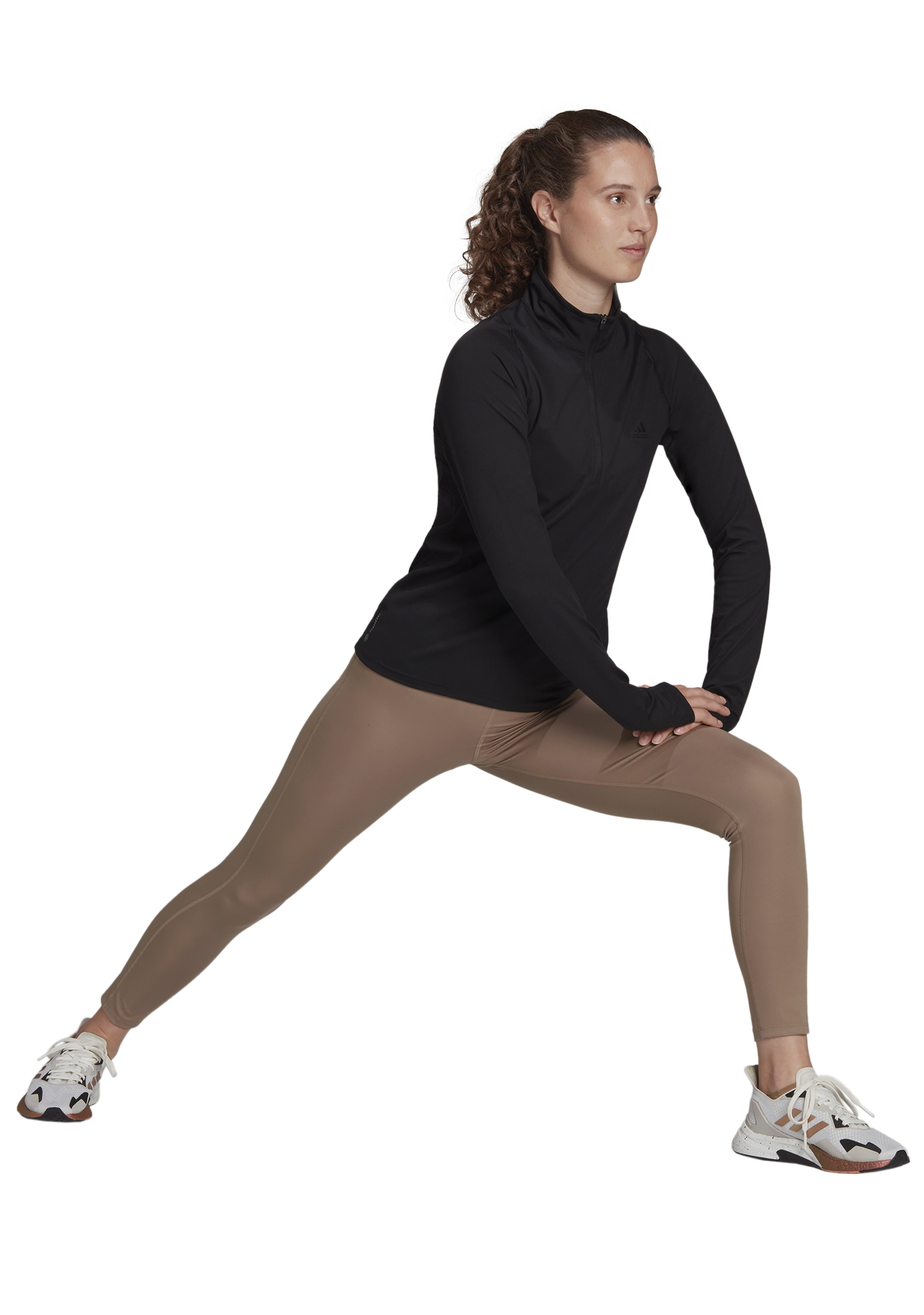 Adidas Womens Run Fast Half-Zip Long Sleeve Sweatshirt