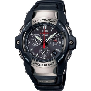 Casio Men's Chronograph Watch - G-Shock Silver Case Black Resin Strap | GS-1100-1A