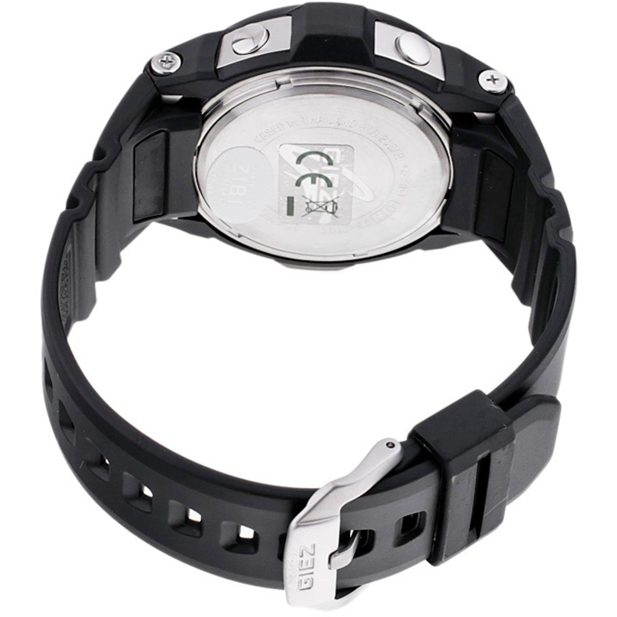 Casio Men's Chronograph Watch - G-Shock Silver Case Black Resin Strap | GS-1100-1A