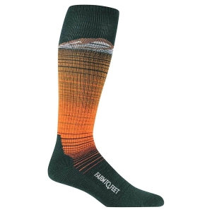 Farm to Feet Men's Socks - Hailey Lightweight Ski, Green Gables/Breen | 9688-302-GGBN