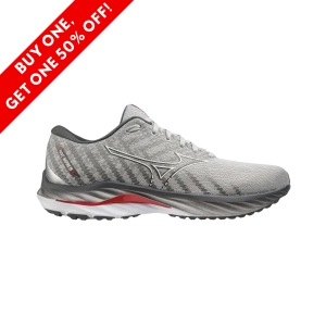 Men's Wave Inspire 19 - Grey/White/Red (Regular Width)