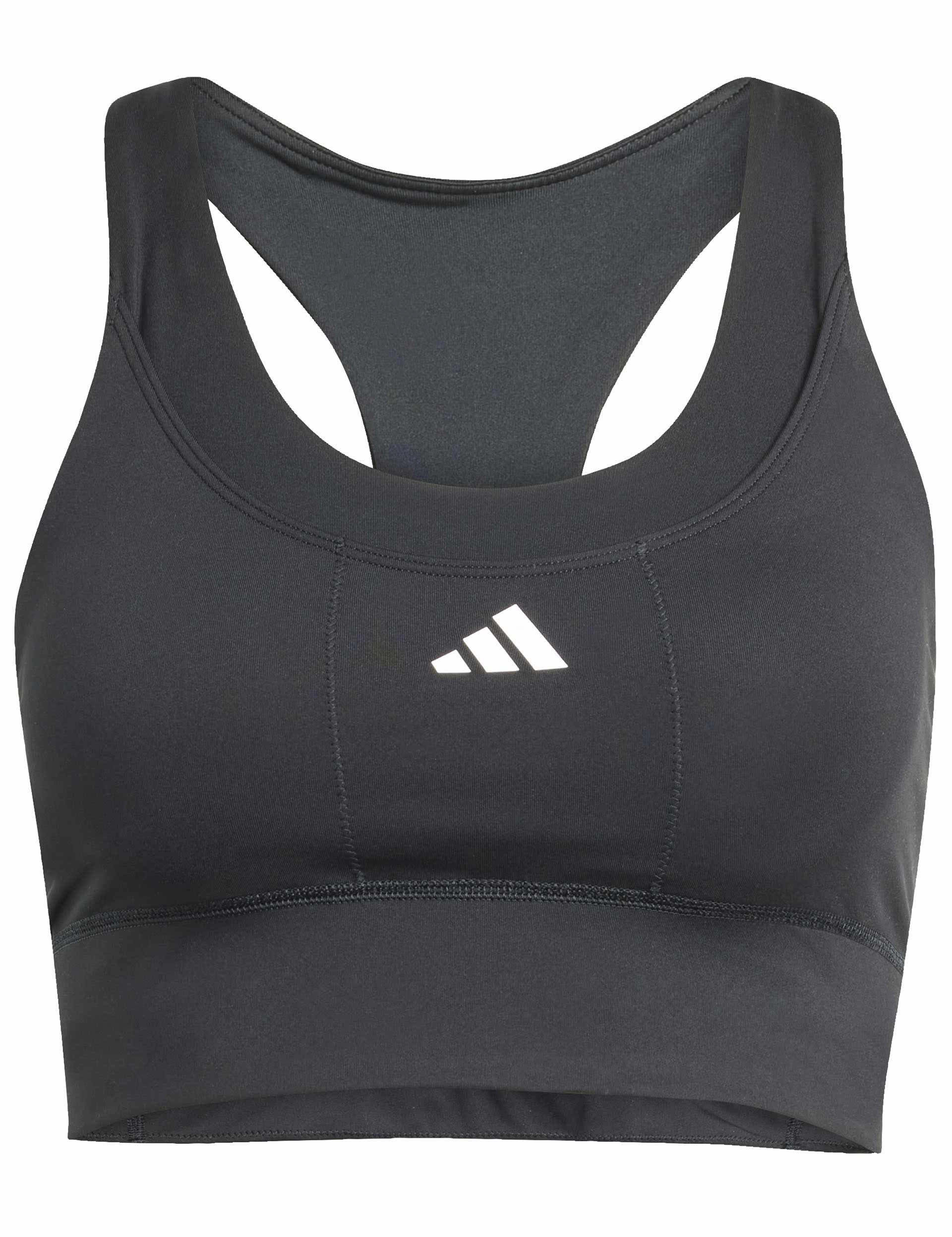 Run Pocket Medium Support Bra - Black
