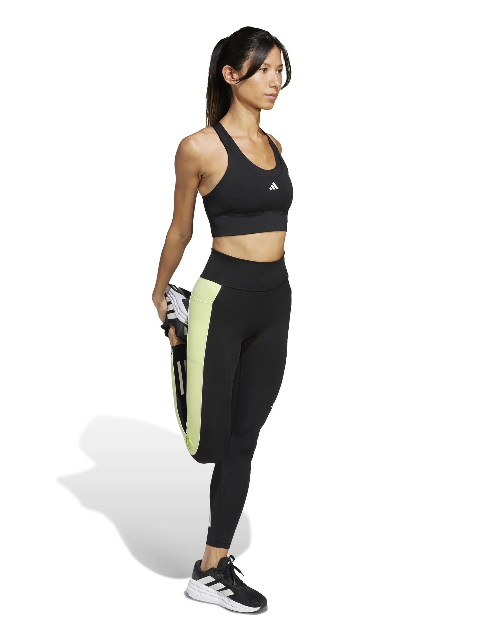 Run Pocket Medium Support Bra - Black