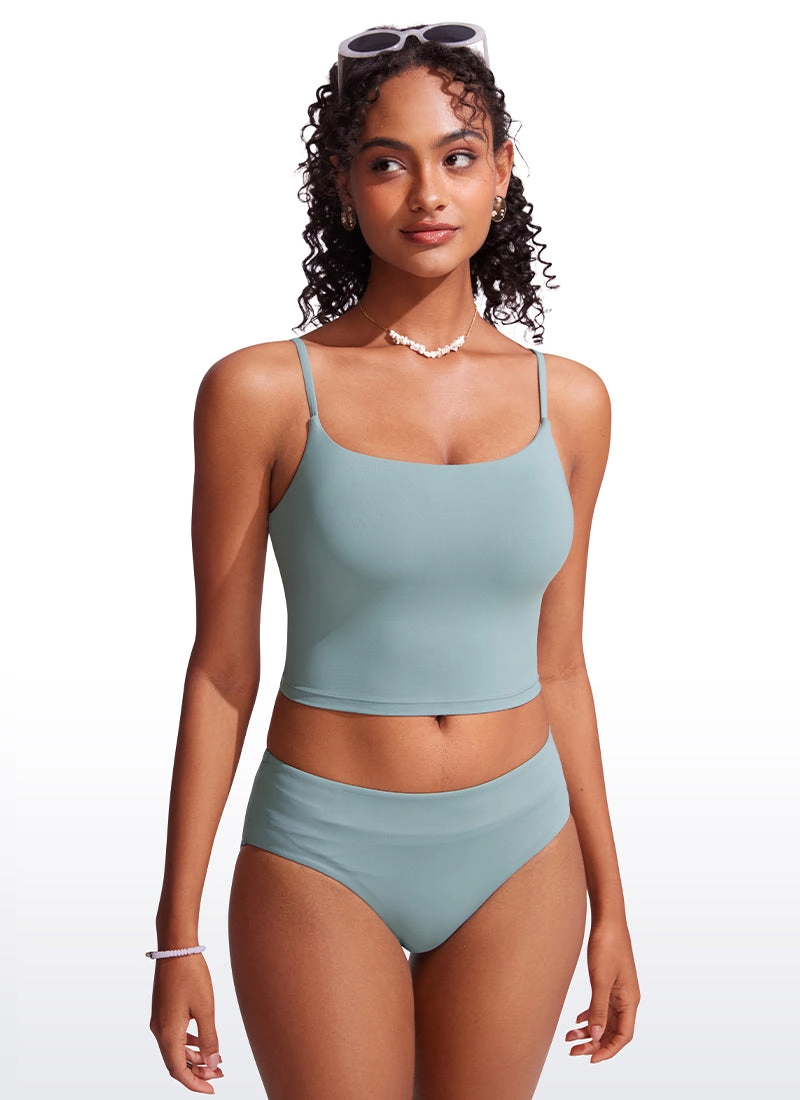 Sunshine Bikini Built-in padded Tops Longline Adjustable Straps