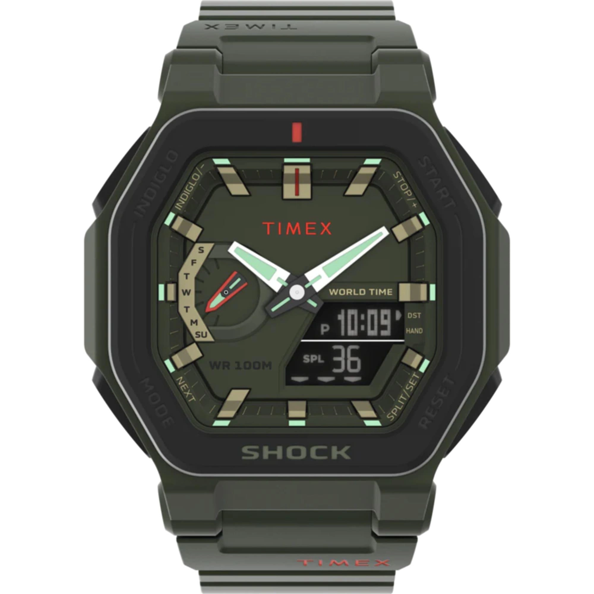 Timex Men's Watch - Command Encounter Analog-Digital Dial Green Strap | TW2V35400