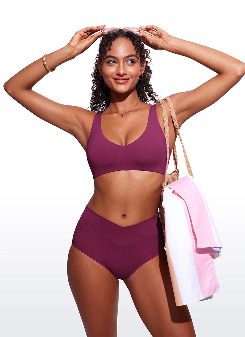 V Neck Bikini Padded Tops