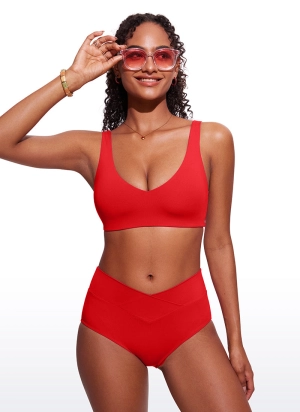 V Neck Bikini Padded Tops