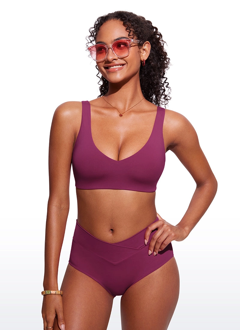 V Neck Bikini Padded Tops