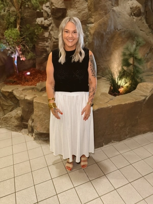 White Pleats Skirt
